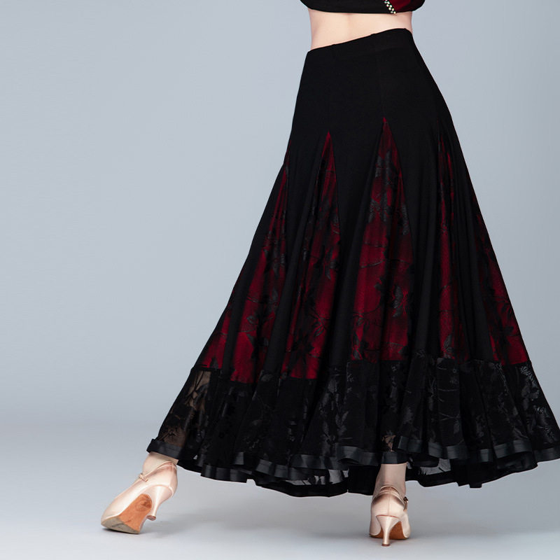 广场舞半身裙专用高腰大摆跳舞长裙子摩登交谊拉丁舞练功华尔兹裙,淘宝优惠券,粉丝福利购,淘宝优惠卷