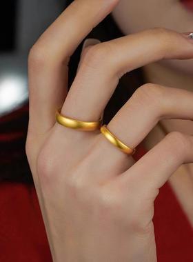 深圳水贝平安无事圆肚素圈戒指