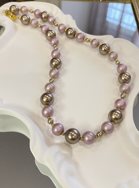 【戴安娜】温柔复古珍珠项链雾面珍珠毛衣链设计款气质款锁骨链