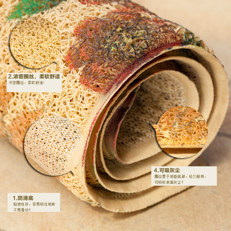 丝圈彩喷进门入户地垫门垫家用地毯门厅入户门口欢迎光临防滑脚垫_虎窝淘