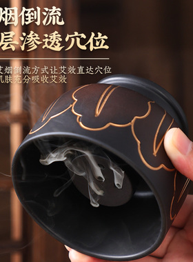 砭石鎏金艾灸罐神阙穴气交灸肚脐灸艾灸器具小儿推拿肚子腹部艾炙