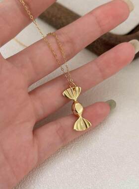 白铜镀厚银项链女韩版简约2026新款感锁骨链轻奢网红时尚项链