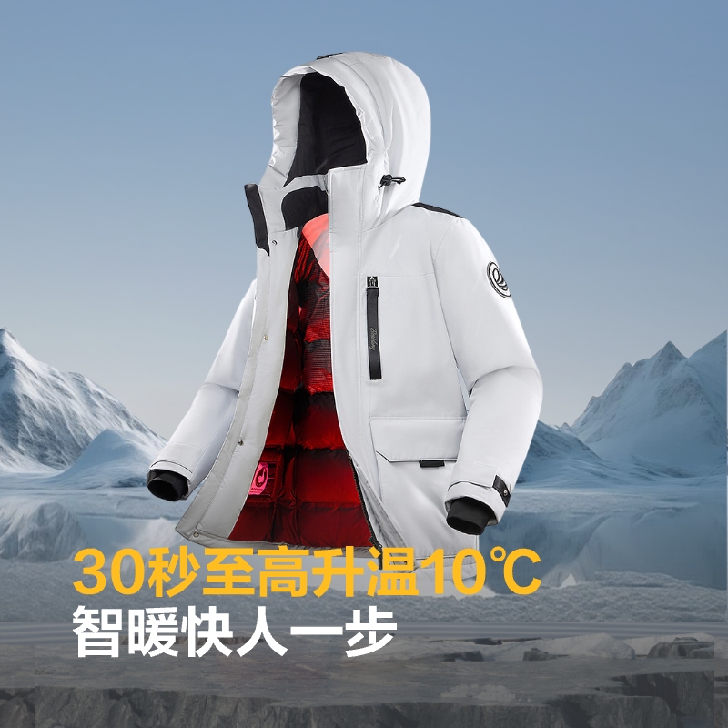 波司登冬季新品户外工装极寒加厚保暖高蓬鹅绒连帽羽绒服男