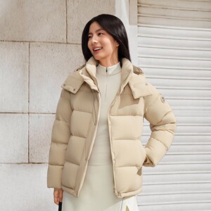 【白月光】波司登新款羽绒服女短款弹力舒适生活2.0收腰显瘦