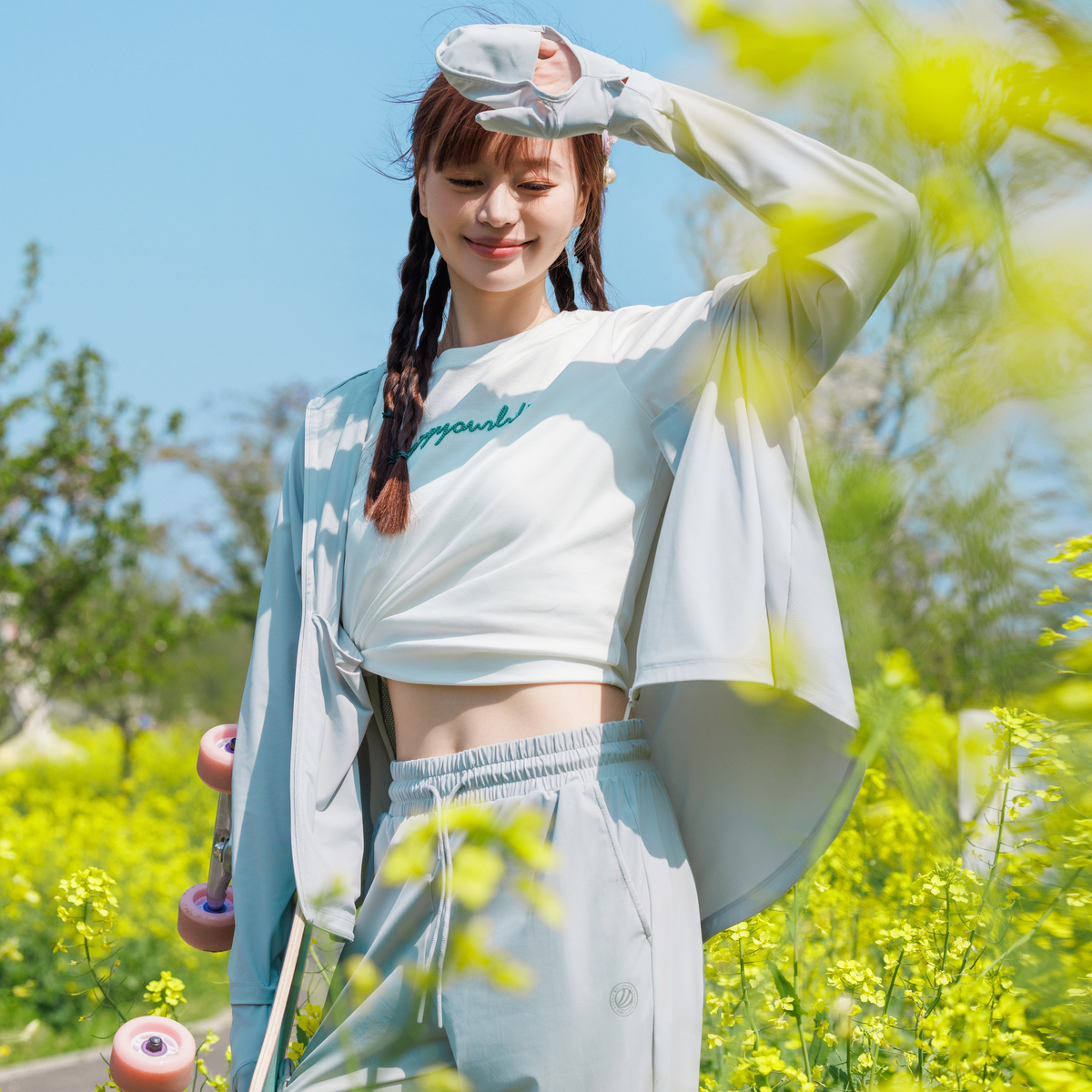 波司登2024夏季新款户外桑蚕丝舒适冰丝凉感透气时尚百搭短袖女士