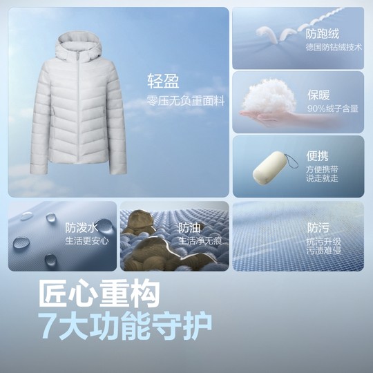 Bosideng 2025 new lightweight short down jacket women's hooded warm fashionable portable jacket