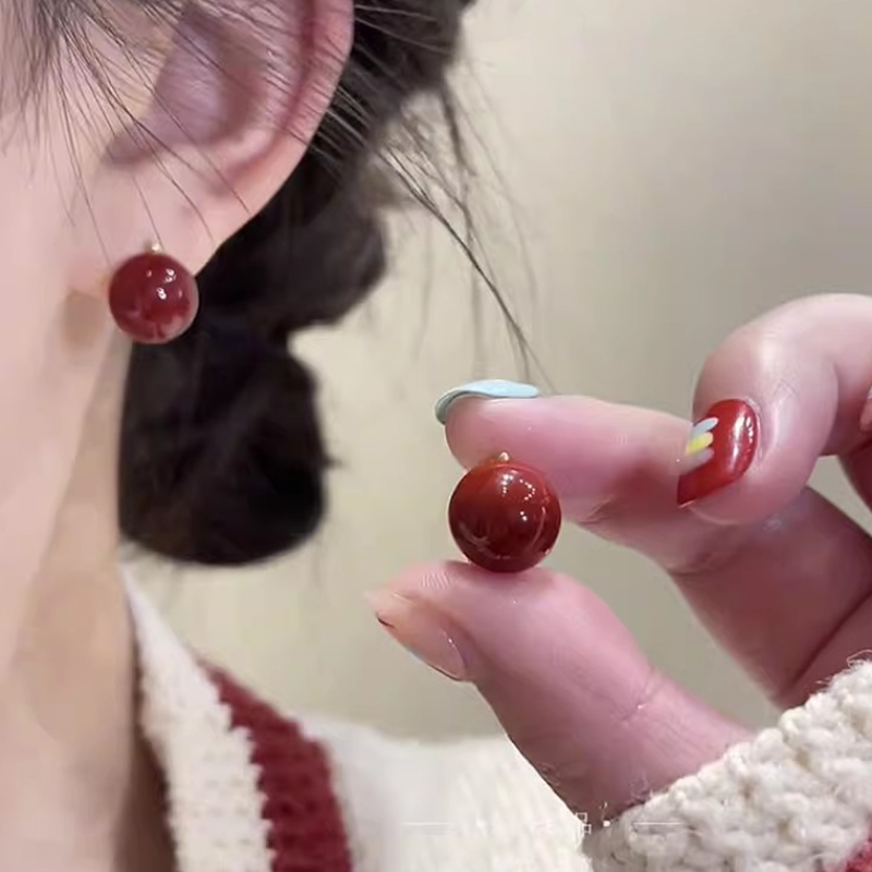 现发925银针耳饰 高级感珠珠耳扣小香风轻奢气质耳环珍珠耳钉D608 - 图2