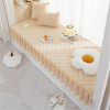Window sill mat with crystal velvet, machine washable, non-slip, thickened and soft