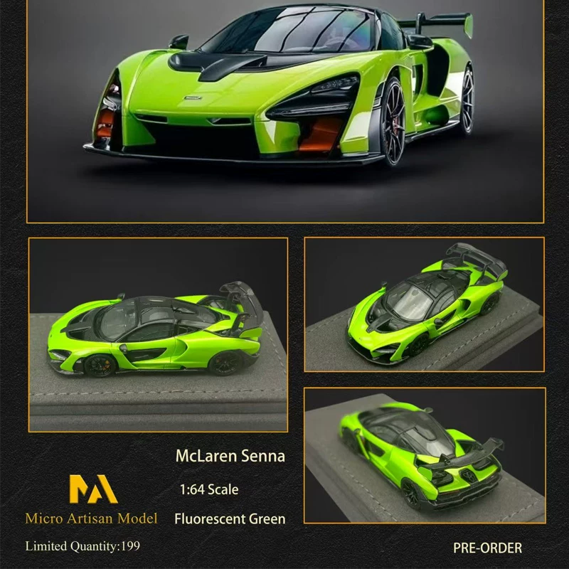 Micro Artisan 1:64 McLaren Senna модель автомобиля из смолы в масштабе 1:64