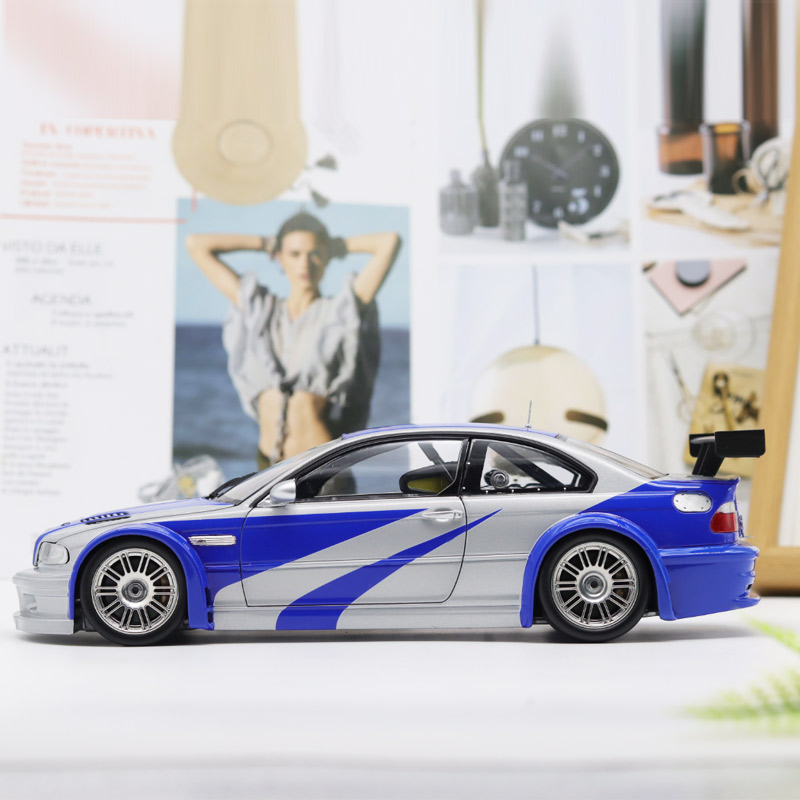 DCM 1:18极品飞车BMW GTR宝马M3 E46合金全开仿真汽车模型-图0