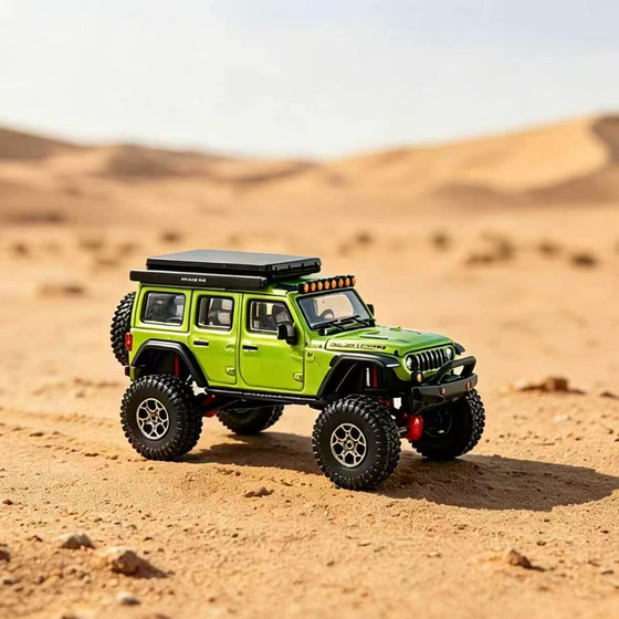 Jeep Wrangler Rubicon SUV off-road modified GCD 1 64 alloy open cover car model