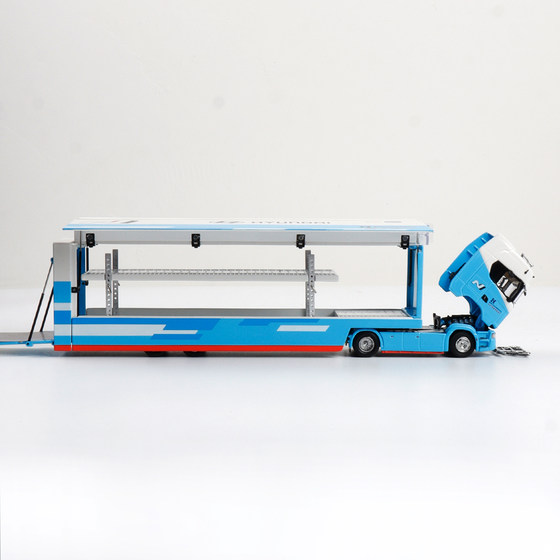 Scania S730 double-decker flying wing transport trailer Maxwell transit 1 64 Idemitsu modern alloy car model