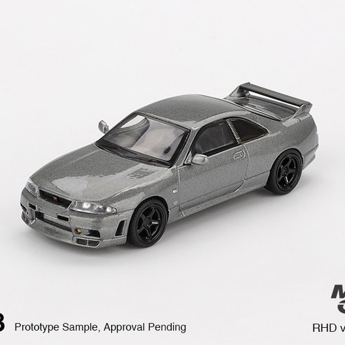 MINIGT 1:64 日产尼桑Skyline GT-R R33 Dark Metal合金汽车模型 - 图0