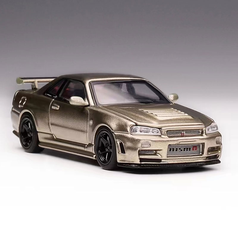 Motorhelix 1:64 MH尼桑Skyline天际线 R34 Z-Tune合金汽车模型-图2