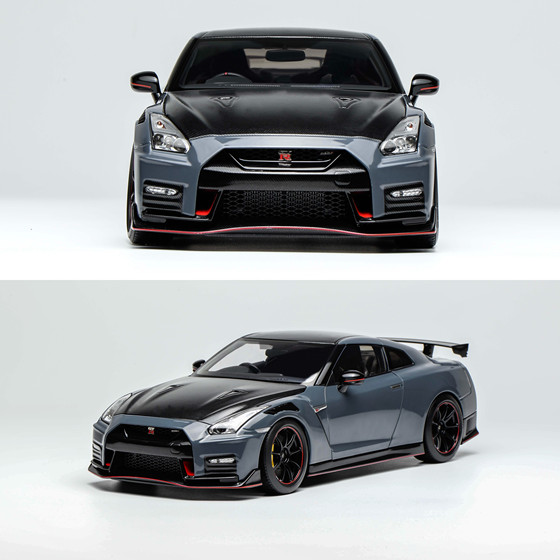 MH 1 18 Nissan GT-R NISMO R35 Special Edition 2022 Carbon Cover Alloy Full Open Car Model