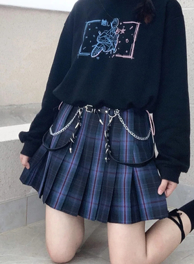 原宿暗黑洛丽塔少女jk链挂钩腿环