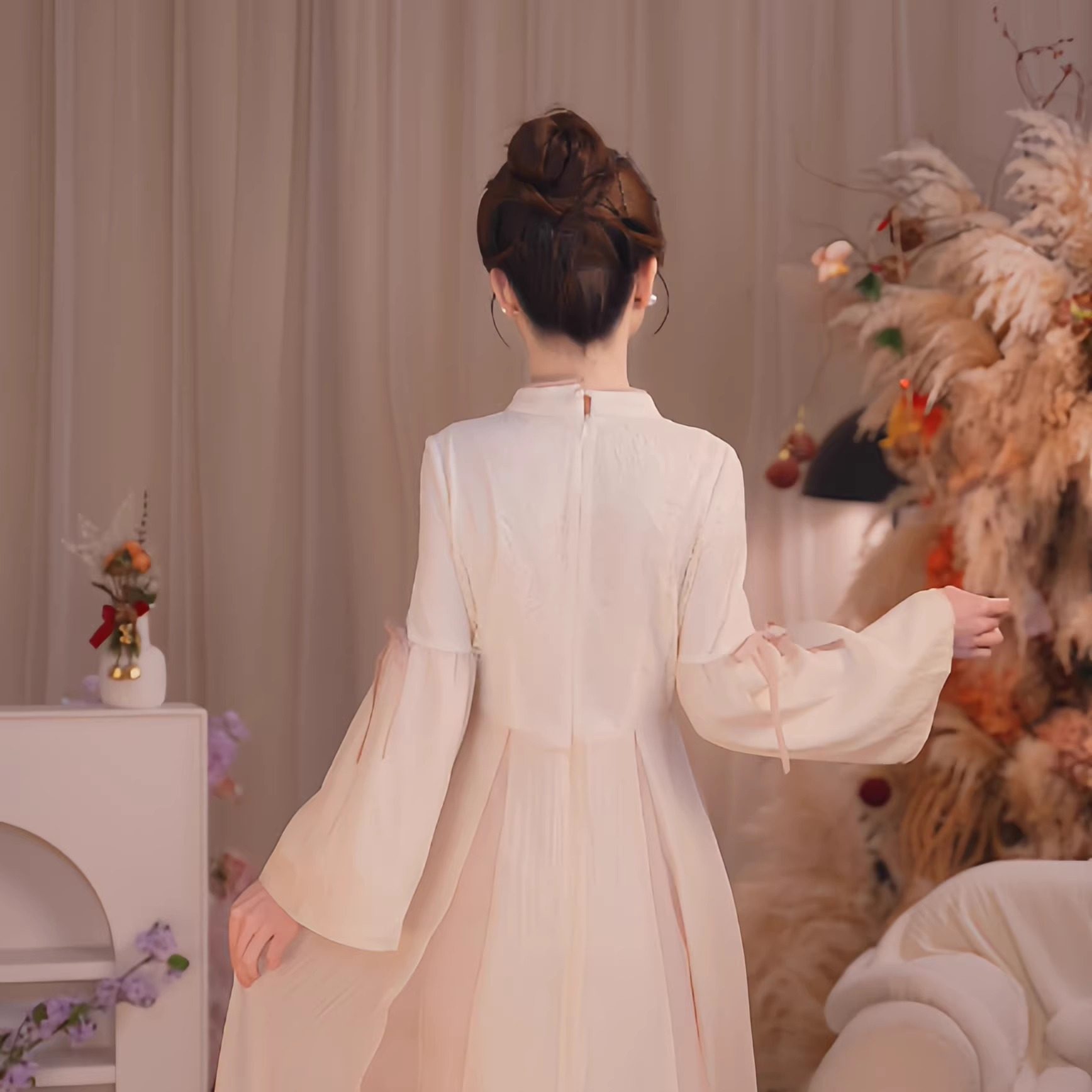 瑶西【棠梨杏粉】2026新款国风原创改良汉元素氛围感连衣裙,淘宝优惠券,粉丝福利购,淘宝优惠卷