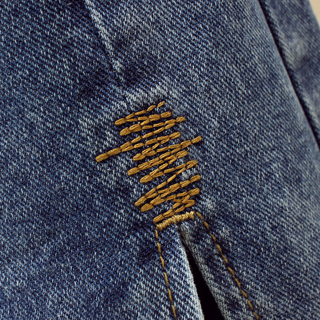 Embroidery design niche fur skirt versatile retro