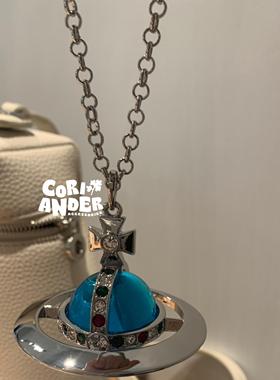 30mm巨球飞碟夸张立体星球长项链