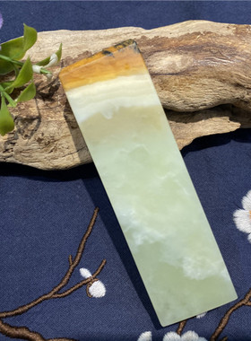 黄白河磨玉原石原料和田玉析木料