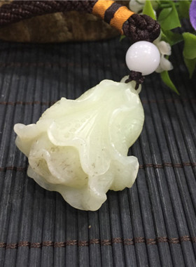 手把件吊坠黄白老玉