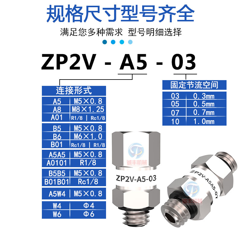 真空吸盘逻辑阀单向安全止回阀气动ZP2V-A5/A8-A01/B5-03/05/07 - 图3