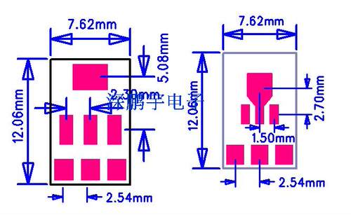 SOT89转DIP SOT223转DIP 转接板 1.5mm pitch引脚间距 贴片万能板 - 图1