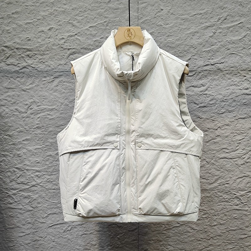 冬季新款美式工装羽绒马甲90%鸭绒加厚立领保暖纯色复古百搭背心,淘宝优惠券,粉丝福利购,淘宝优惠卷