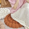 Light luxury simple handmade solid color round seat cushion bay window cushion
