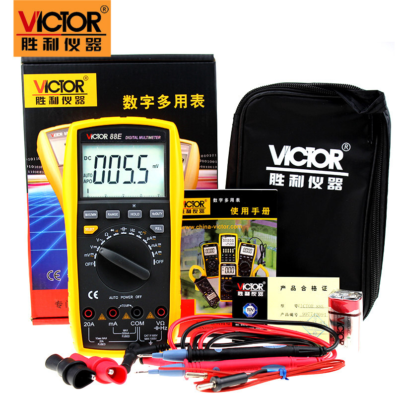 胜利新款自动量程vc88e数字万用表 胜利万用表