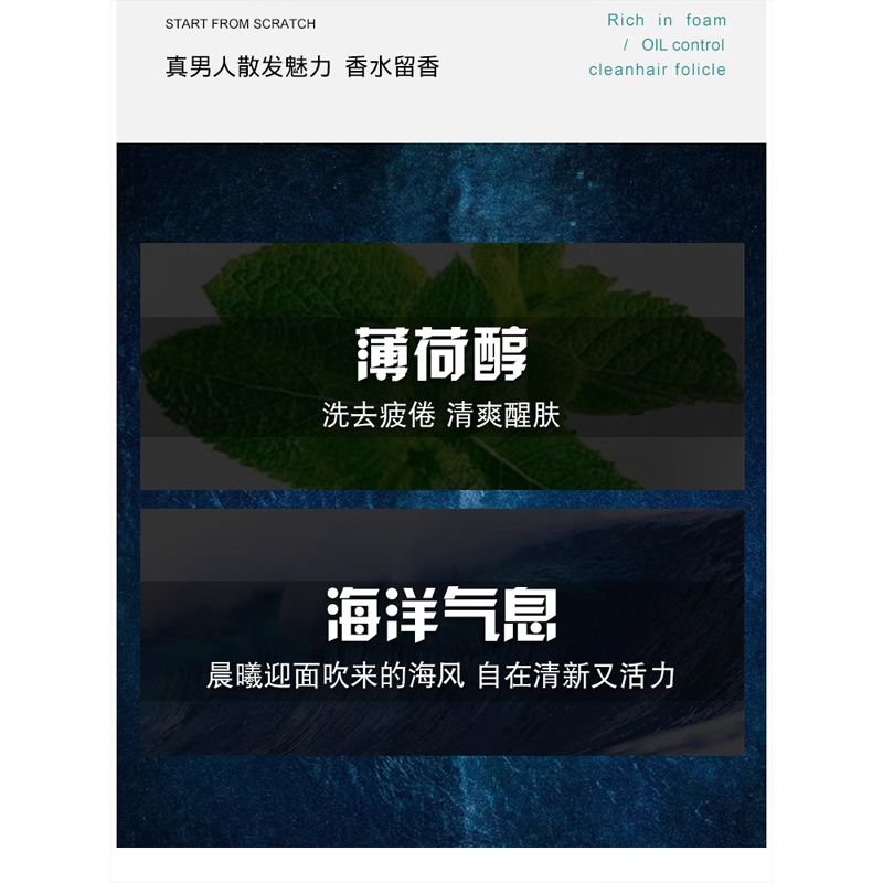 乔治卡罗尔男士专用洗发水控油清洁去屑止痒持久留香洗发膏男套装