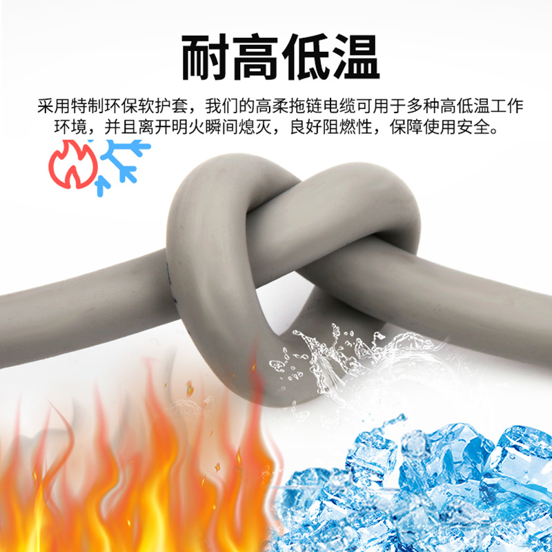 TRVV拖链电缆柔性护套耐弯折电线2/3/4/5/6/7/8芯高柔坦克链软线 - 图2