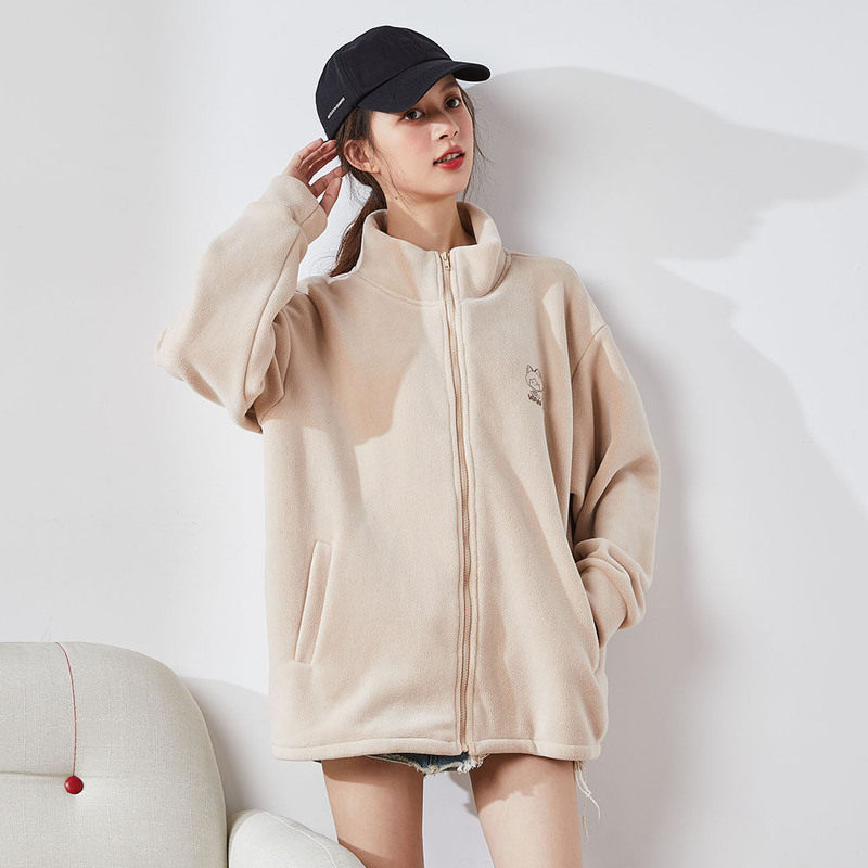 [犬系女孩]唐狮摇粒绒外套2021秋冬 唐狮喜之乐短外套