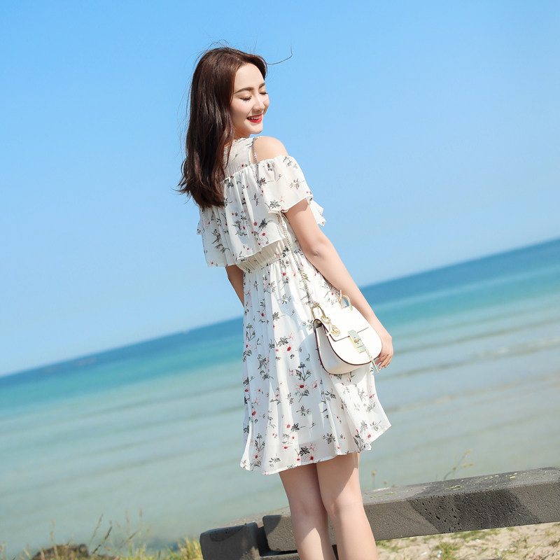 唐狮雪纺女2020夏新款碎花雪纺裙 唐狮喜之乐连衣裙