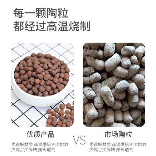 陶粒养花专用垫底花卉多肉土兰花盆透气颗粒栽水培回填铺面防烂根 - 图1