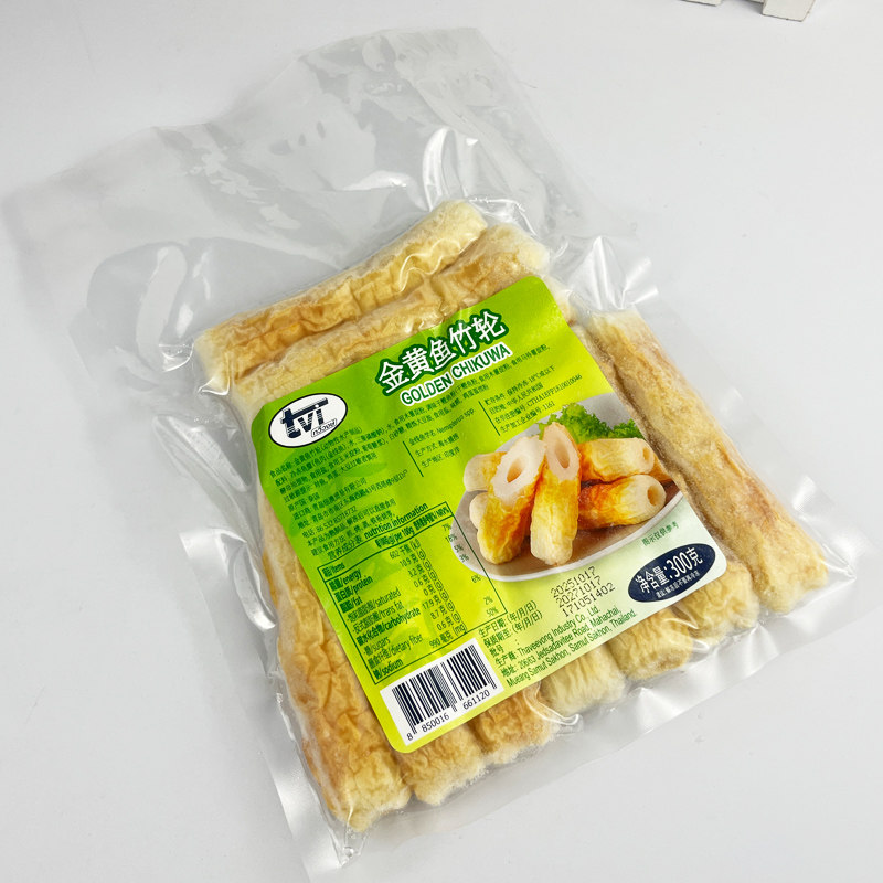 TVI金黄鱼竹轮300g 进口冷冻鱼丸火锅韩式火锅食材鱼糕饼家用,淘宝优惠券,粉丝福利购,淘宝优惠卷
