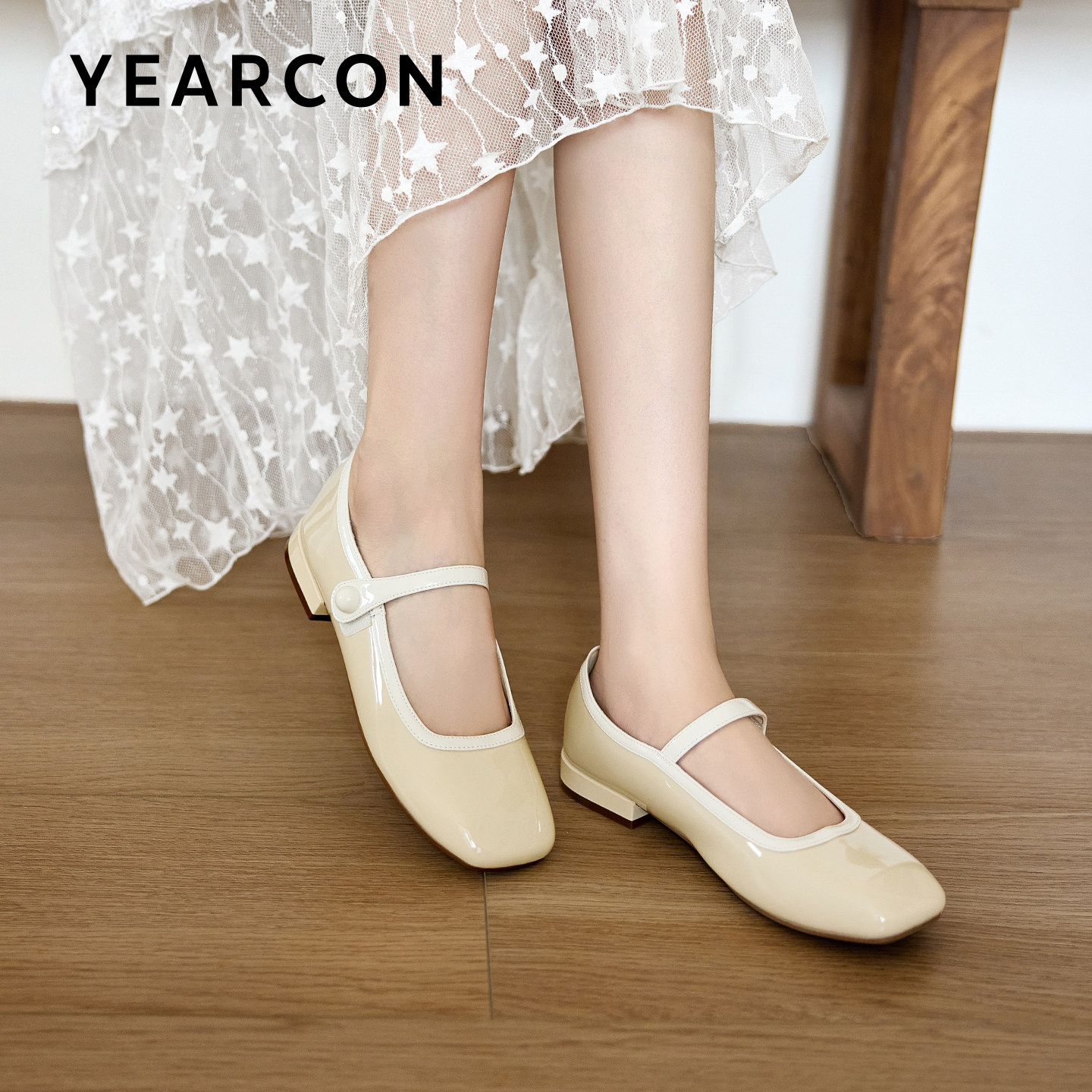 意尔康玛丽珍小香风鞋女2026款春浅口粗跟平底单鞋配裙子芭蕾鞋,淘宝优惠券,粉丝福利购,淘宝优惠卷