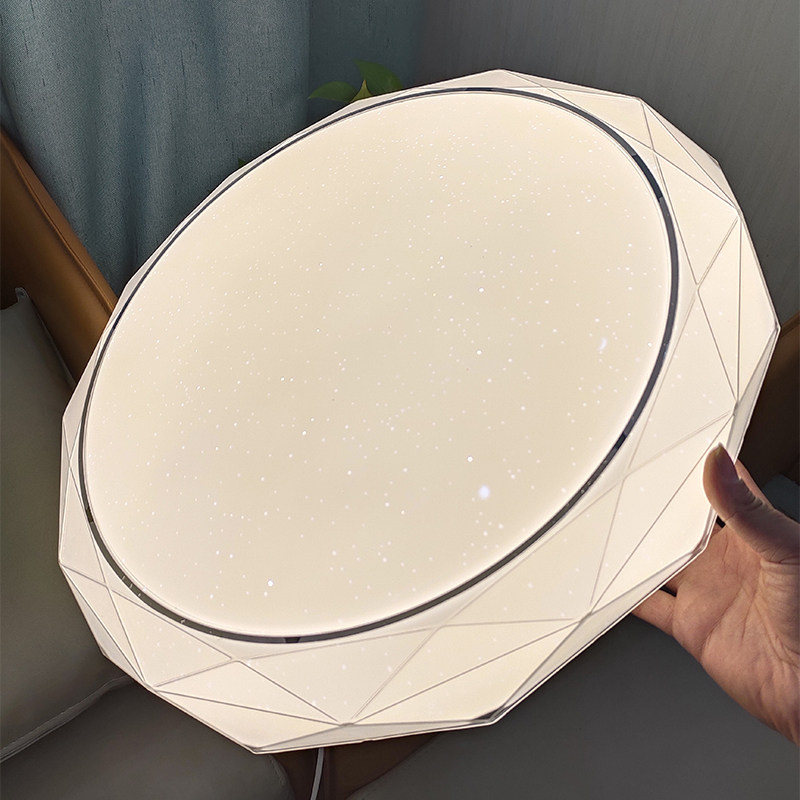 现代简约led灯具创意菱形卧室书房吸顶灯大气家用三色变光温馨灯,淘宝优惠券,粉丝福利购,淘宝优惠卷