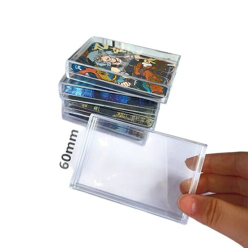 55*85吧唧收纳盒徽章谷子保护壳透明展示架高透长方形吧唧收纳盒 - 图3