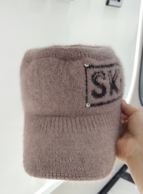 网红帽子女冬季保暖防寒空顶帽户外骑车新款毛线帽时尚百搭针织帽