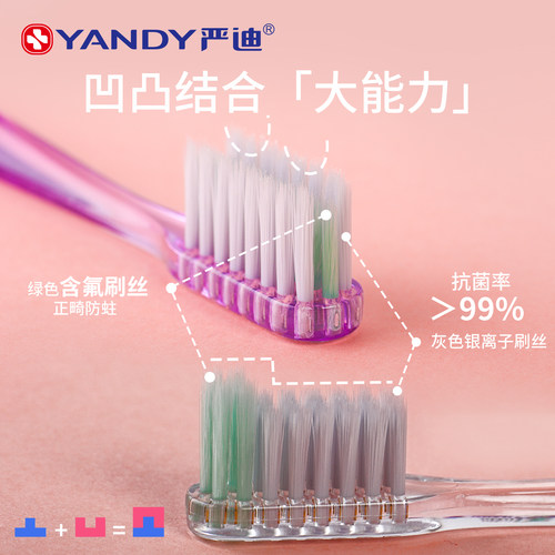 严迪正畸牙刷凹凸儿童整牙矫正牙齿牙套间隙牙缝刷青少年专用软毛 - 图3