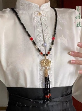 织宸记新中式马面裙珍珠项链配饰