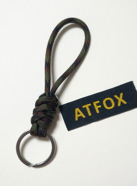 ATFOX手工编织钢圈伞绳钥匙扣