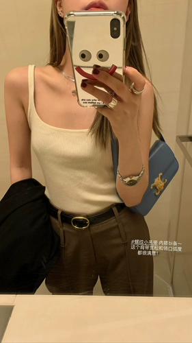 Heygirl Black Brother не должен беспокоиться об этом!Четыре сезона могут носить базовый вязаный жилет, камизол осенью