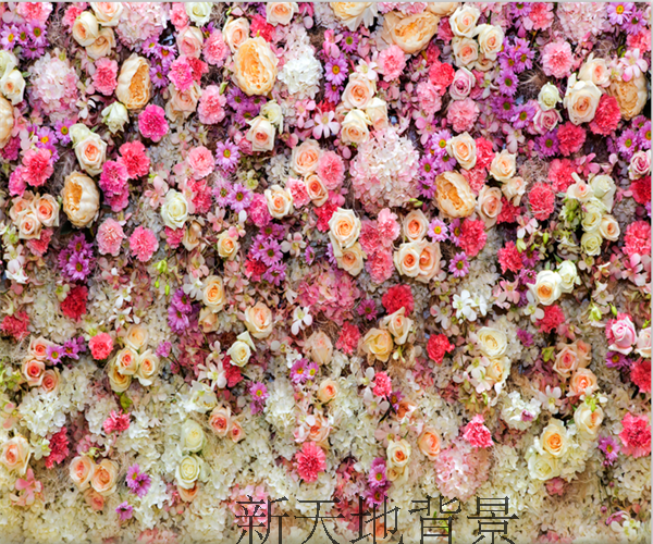 YY快手主播直播间背景墙花墙花瓣女主播卧室背景布3D个性外景