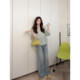 L009 ຄວາມຍືດຍຸ່ນສູງ Super Soft ເລັກນ້ອຍ flared jeans ບາງ