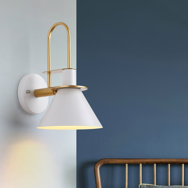 Macaron Bedside Iron Wall Lamp Modern Simple