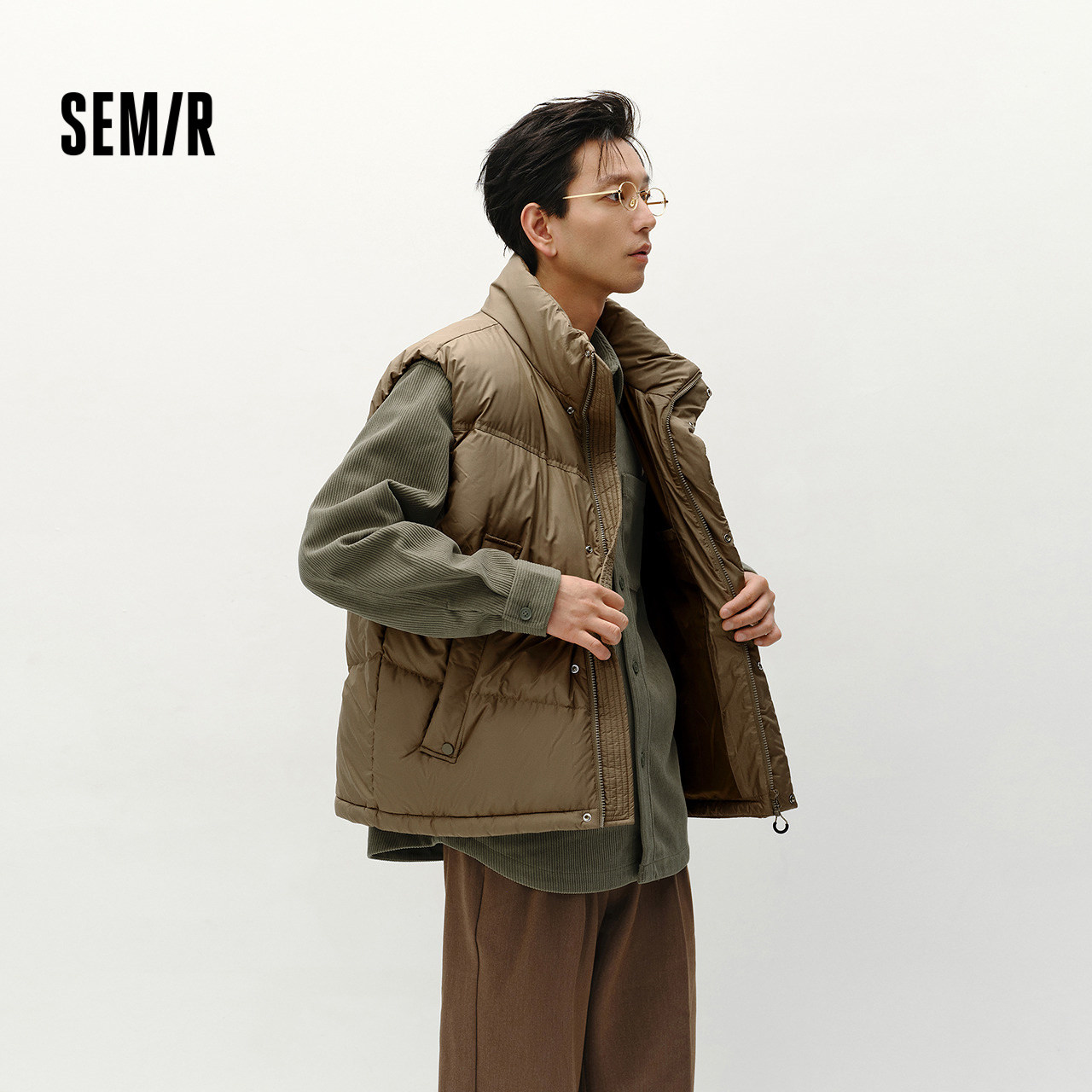 [商场同款]森马羽绒马甲男冬季新款宽松防水外套休闲情侣装百搭潮,淘宝优惠券,粉丝福利购,淘宝优惠卷