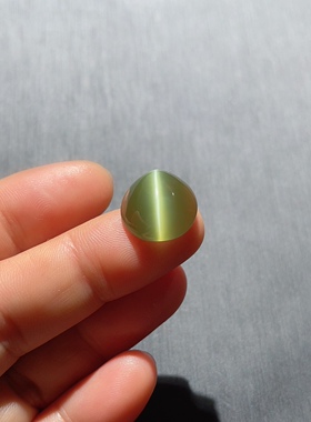 收藏级和田玉碧玉晶体玻璃体一线天猫眼戒面，可镶嵌戒指吊坠