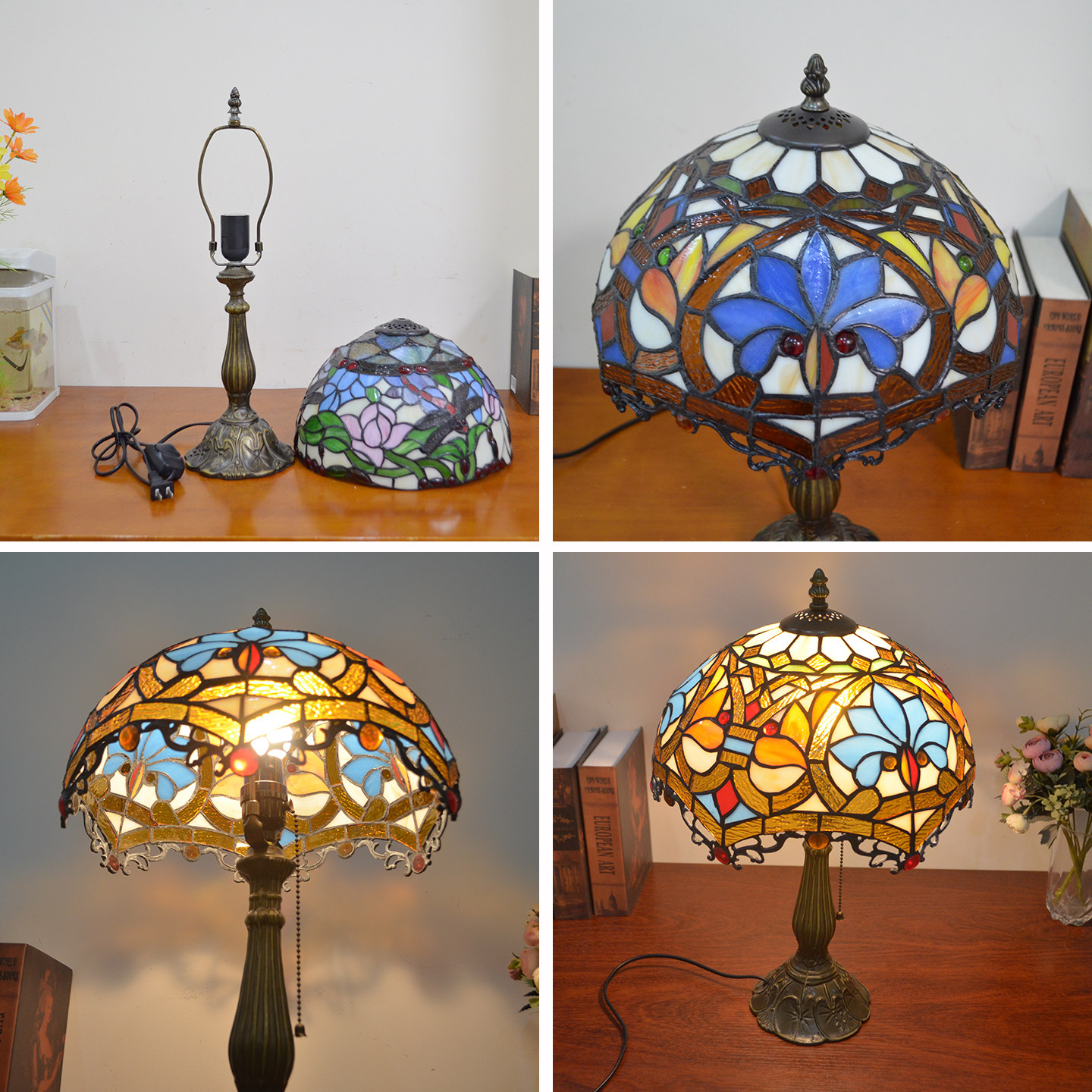 欧美式创意调光复古贝壳台灯现代装饰结婚床头书房浪漫卧室氛围灯,淘宝优惠券,粉丝福利购,淘宝优惠卷